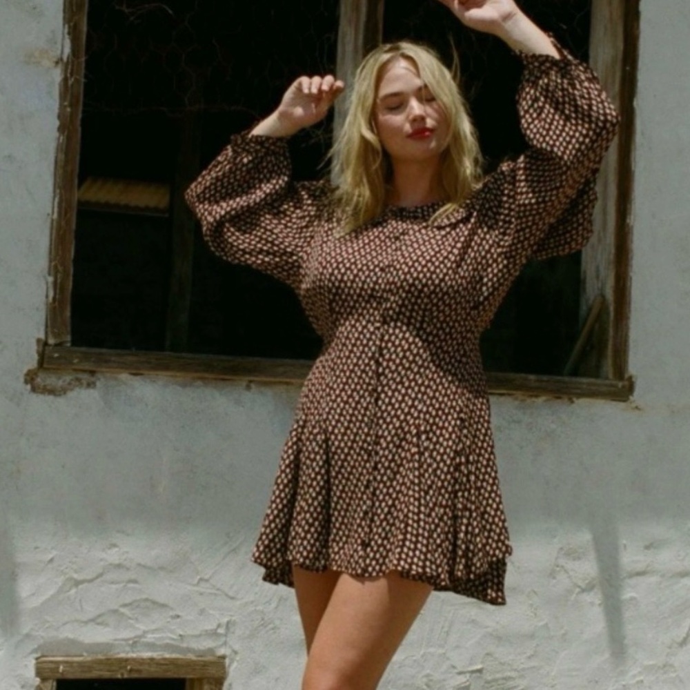 Doen Camden dress in Sable Hyde park floral